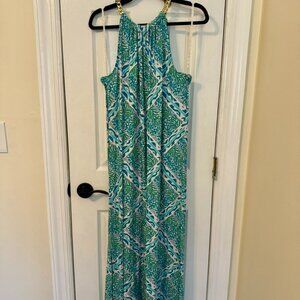 Lilly Pulitzer Bingham Midi Dress in ‘Prism Blue Good Greef’ (XL)